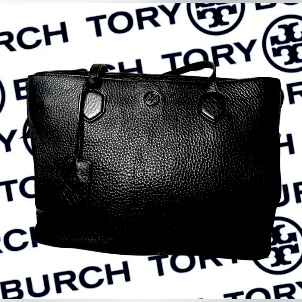 Tory Burch Pebbled Leather Robinson Side Zip Tote